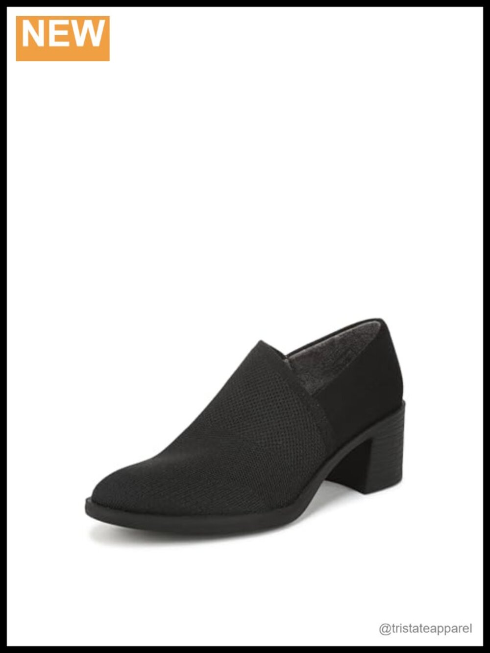 LifeStride Ankle Booties Block Heel Slip-On Knit
